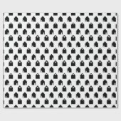 Bringt niedliches Verpackungsschwarzweiss-papier Geschenkpapier (Flach)