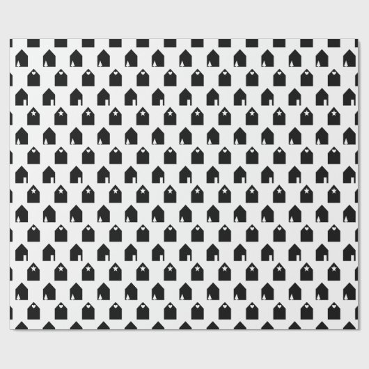 Bringt niedliches Verpackungsschwarzweiss-papier Geschenkpapier (Flach)