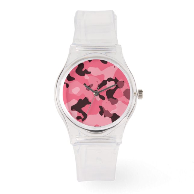 Brink Pink Camouflage; Camouflage Armbanduhr (Vorderseite)
