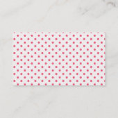 Brink Pink Polka Dots; Vintager Chalkboard Look Visitenkarte (Rückseite)