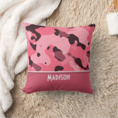 Brink Rosa Camouflage; Personalisiert Kissen (Decke)