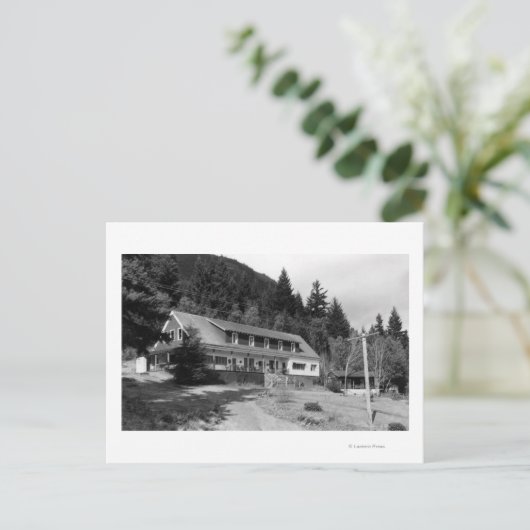 Brinnon, WA View Olympic Inn on Hood Canal Postkarte (Stehend Vorderseite)