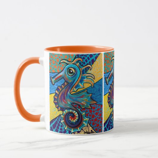 Brio das Seepferd! Original Art Beverage Tasse (Links)