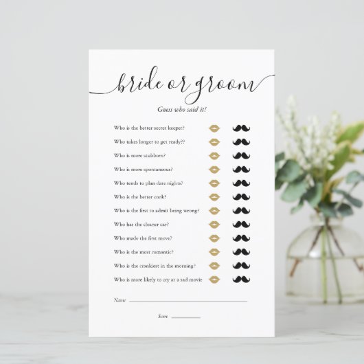 Briom Groom rät, wer Brautparty-Spiel (Stehend Vorderseite)