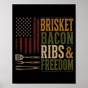 Bris Bacon Rippen Dom Grill Bbq Barbecue Fleisch Poster