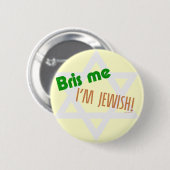 Bris ich bin ich jüdischer Knopf Button (Vorne & Hinten)