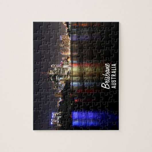 Brisbane am Nachtpuzzlespiel Puzzle (Vertikal)