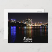 Brisbane an der Nachtpostkarte Postkarte (Vorne/Hinten)