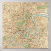 Brisbane and Inner Suburbs Map, 1920 Poster (Vorne)