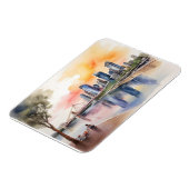 Brisbane Aquarellkunst Magnet (Linke Seite)