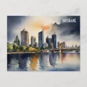 Brisbane Aquarellkunst Postkarte (Vorderseite)