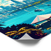 Brisbane Austalia Reisen Vintag Poster (Ecke)