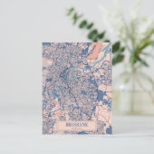 Brisbane Australia Breezy City Map Travel Postkarte (Stehend Vorderseite)