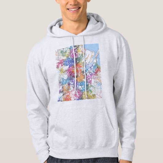Brisbane Australia City Map Hoodie (Vorderseite)