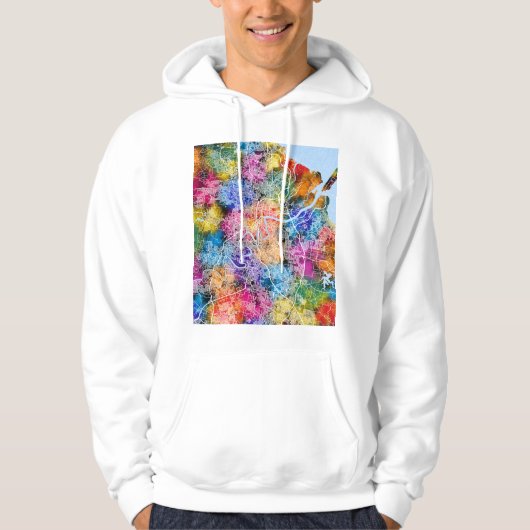 Brisbane Australia City Map Hoodie (Vorderseite)