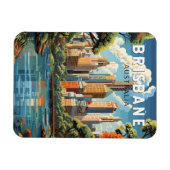 Brisbane Australia Reisen Vintag Magnet (Horizontal)