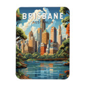 Brisbane Australia Reisen Vintag Magnet (Vertikal)
