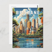 Brisbane Australia Reisen Vintag Postkarte (Vorne/Hinten)