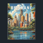 Brisbane Australia Reisen Vintag Postkarte<br><div class="desc">Brisbane Retro Vektor Reise Design. Brisbane,  die pulsierende Hauptstadt Queensland,  Australien,  ist eine Stadt,  die städtische Energie nahtlos mit entspanntem Charme verbindet. Am Ufer des Flusses Brisbane gelegen,  besticht es durch ein subtropisches Klima,  atemberaubende Naturschönheiten und ein reichhaltiges kulturelles Angebot.</div>