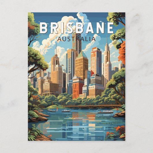 Brisbane Australia Reisen Vintag Postkarte (Vorderseite)