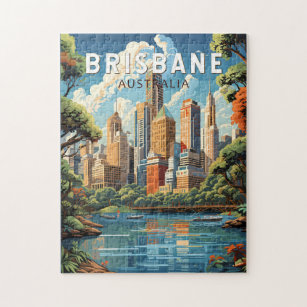 Brisbane Australia Reisen Vintag Puzzle