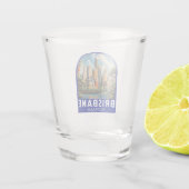 Brisbane Australia Reisen Vintag Schnapsglas (Rückseite)