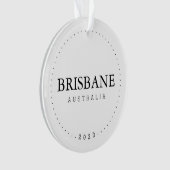 Brisbane Australia Simple International Travel Ornament (Vorderseite)