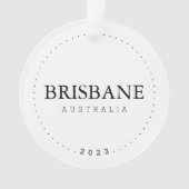 Brisbane Australia Simple International Travel Ornament (Vorderseite)