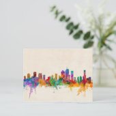 Brisbane Australia Skyline Cityscape Postkarte (Stehend Vorderseite)