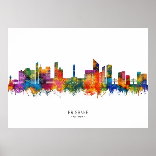 Brisbane Australia Skyline Poster (Vorne)