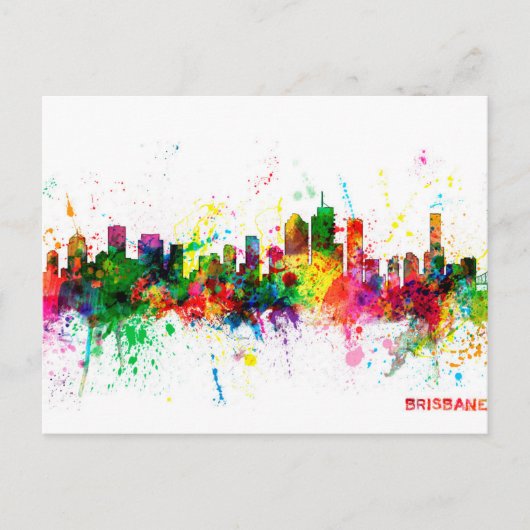 Brisbane Australia Skyline Postkarte (Vorderseite)