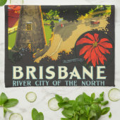 Brisbane Australia Tourism Poster Geschirrtuch (Gefaltet)