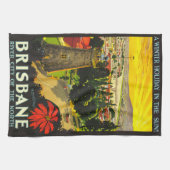 Brisbane Australia Tourism Poster Geschirrtuch (Horizontal)