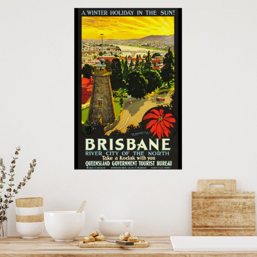 Brisbane Australia Tourismus Poster (Küche)