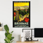 Brisbane Australia Tourismus Poster (Heimbüro)