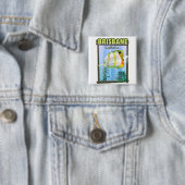 Brisbane Australia Tropical Travel Poster Button (Beispiel)