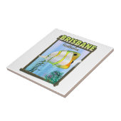 Brisbane Australia Tropical Travel Poster Fliese (Seite)