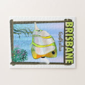 Brisbane Australia Tropical Travel Poster Puzzle (Horizontal)
