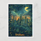 Brisbane Australia Vintage Travel Illustration Postkarte (Vorderseite)