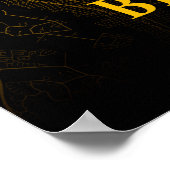 Brisbane - Australien Gold City Karte Poster (Ecke)