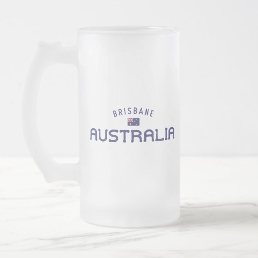 Brisbane Australien Mattglas Bierglas (Links)