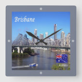 BRISBANE, Australien, Ozeanien, Quadratische Wanduhr (Vorderseite)