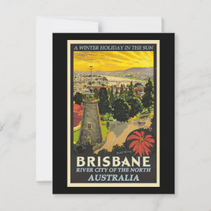 Brisbane, Australien Reiseplakat Postkarte