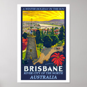 Brisbane, Australien, River City of the North Poster