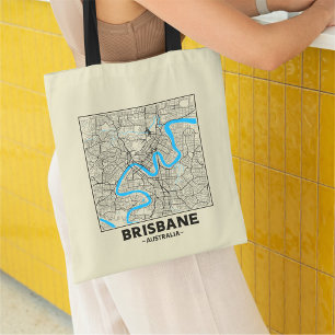 Brisbane, Australien, Stadtplan-Tasche Tragetasche