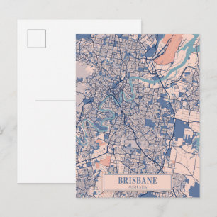 Brisbane Australien Windige Stadt Karte Reise