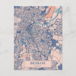 Brisbane Australien Windige Stadt Karte Reise