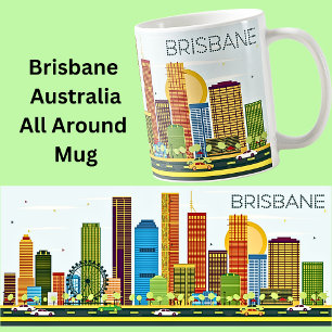 BRISBANE City Illustration Kaffeetasse