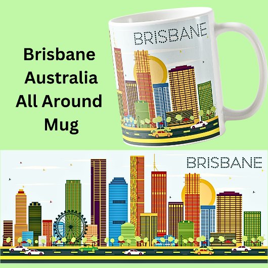 BRISBANE City Illustration Kaffeetasse