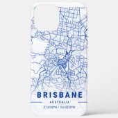 Brisbane City Map Blue Tint Case-Mate iPhone Hülle (Rückseite)
